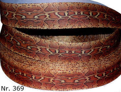 Exklusives  Braunes Schlangenmuster -Band – 22mm