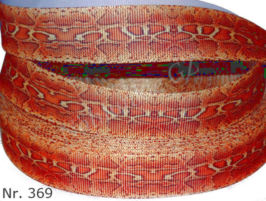 Exklusives  Braunes Schlangenmuster -Band – 22mm