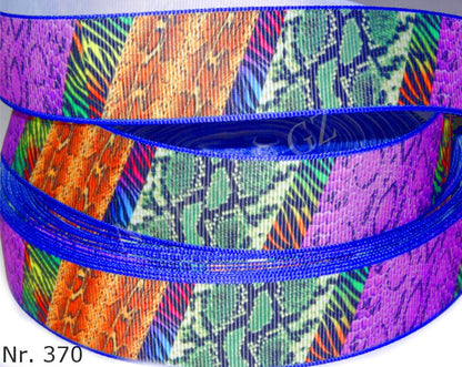 Exklusives  Patchwork Zebra & Snake Mix - Band – 25mm