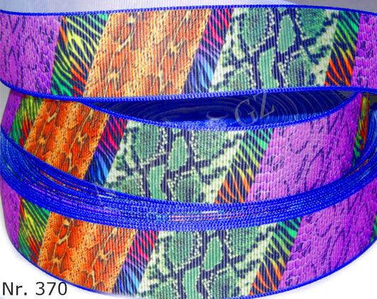 Exklusives  Patchwork Zebra & Snake Mix - Band – 25mm