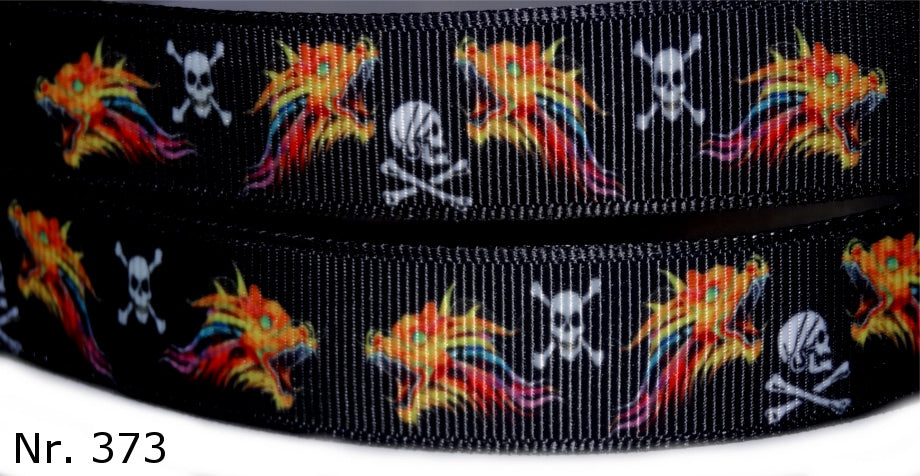 Exklusives  Chinesische Drachen & Totenköpfe -Band – 16mm