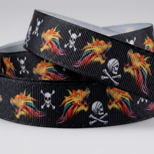 Exklusives  Chinesische Drachen & Totenköpfe -Band – 16mm