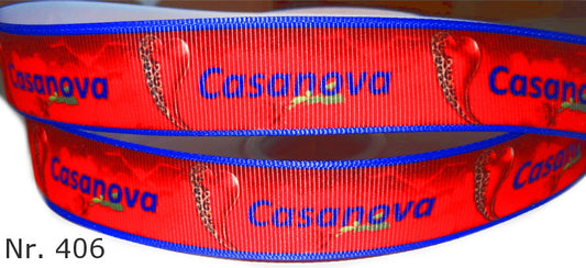 Exklusives  Casanova -Band mit Herzen & Rose – 25mm