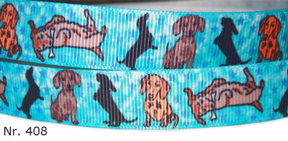 Exklusives  Dackel im Wasser -Band – 16mm