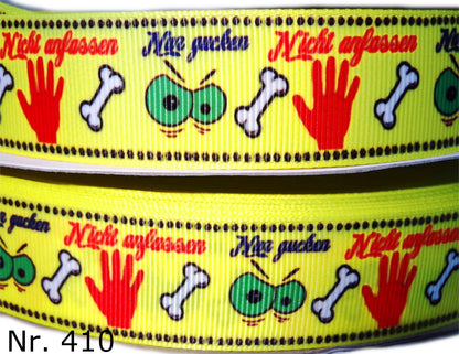 Exklusives Warnband  Nur gucken, Nicht anfassen  – Cartoonstil – 25mm
