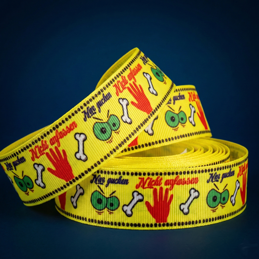 Exklusives Warnband  Nur gucken, Nicht anfassen  – Cartoonstil – 25mm