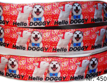 Exklusives  Hello Doggy - Band mit verliebten Huskys – 22mm