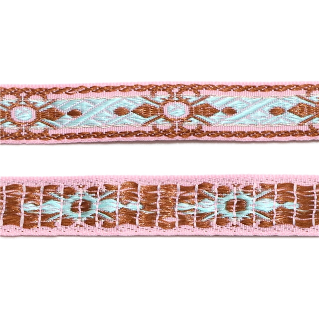 ✨ Ornamentales Webband mit glänzenden Akzenten – 15 mm Breite 🌸