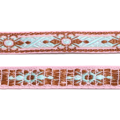 ✨ Ornamentales Webband mit glänzenden Akzenten – 15 mm Breite 🌸