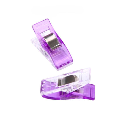 Kunststoff Clips in Lila & Rot 10er Pack