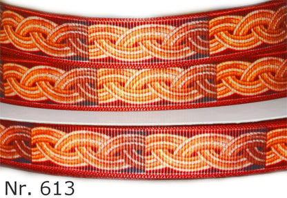 Exklusives  Keltische Goldkette - Band auf Braun – 16mm