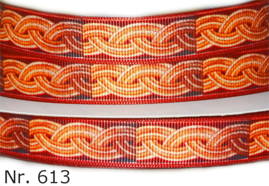 Exklusives  Keltische Goldkette - Band auf Braun – 16mm