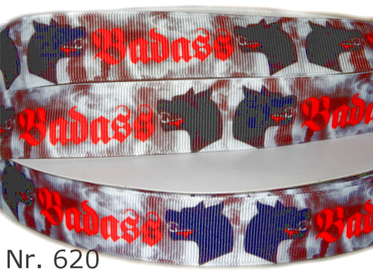 Exklusives  Badass -Band mit Hundesilhouetten – 25mm