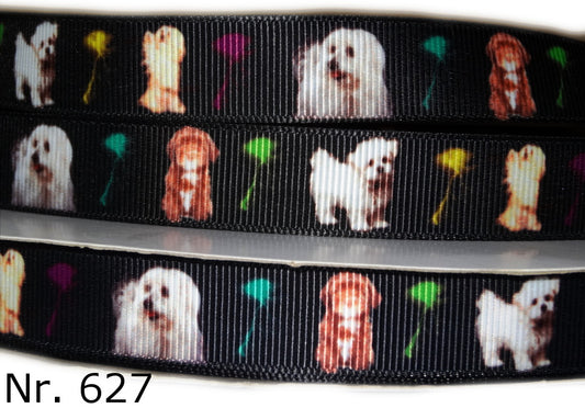 Exklusives Hunderassen - Band – 16mm | Kleine Hunderassen auf schwarzem Hintergrund