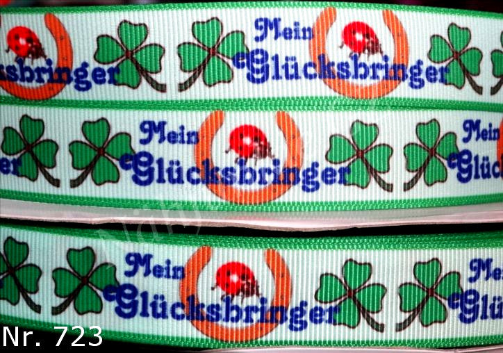 Exklusives  Mein Glücksbringer - Band mit Glückssymbolen – 22mm