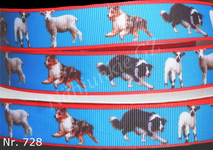 Exklusives  Hütehund -Band mit Border Collies & Australian Shepherds – 22mm