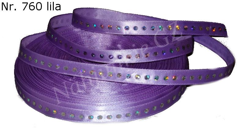 Satinband mit Acryl-Strasssteinen – 9mm (in verschiedenen Farben)