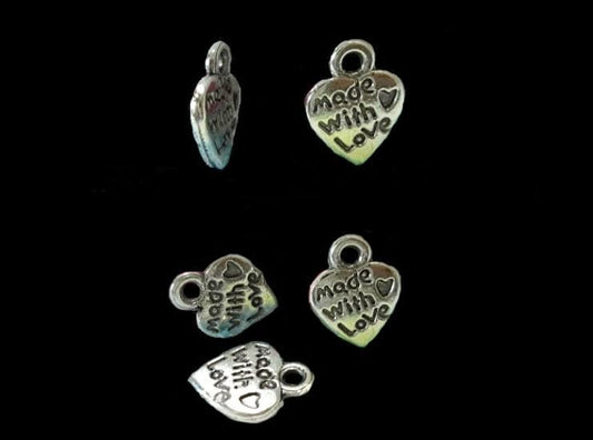 Verschiedene  Handmade   Made with Love  Anhänger