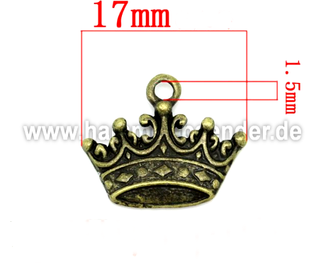 Anhänger  Krone  Antik Bronze