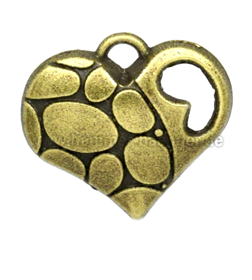 Anhänger  Herz  Antik Bronze