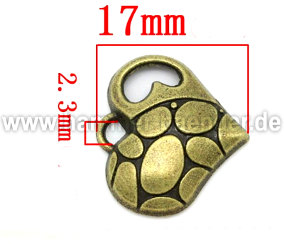Anhänger  Herz  Antik Bronze