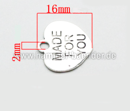 Verschiedene  Handmade   Made with Love  Anhänger