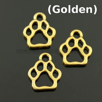 Anhänger  Pfote  in Gold & Silber