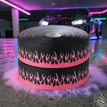 🔥 Heißes Flammen-Muster: Exklusives Ripsband für feurige Designs 🎸 22mm