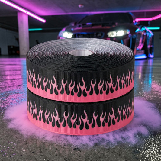 🔥 Heißes Flammen-Muster: Exklusives Ripsband für feurige Designs 🎸 22mm