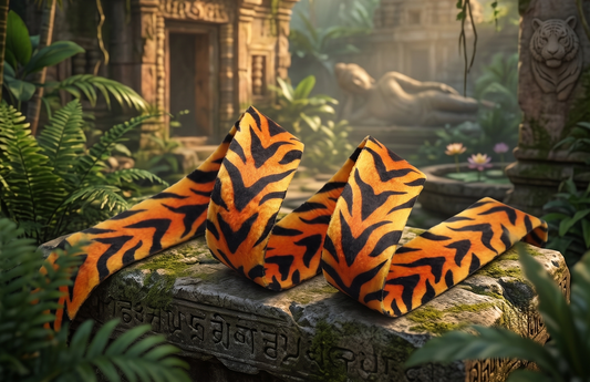 🐯 Wildes Tiger Animal-Print Samtband für tierisch gute Designs 🐅 in 22mm