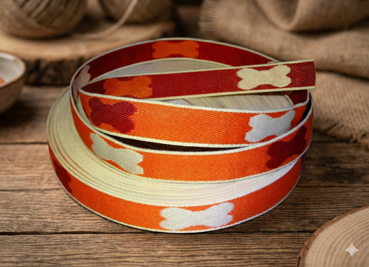 „Bunte Knochen“ – Doppelseitiges Gurtband – 20 mm