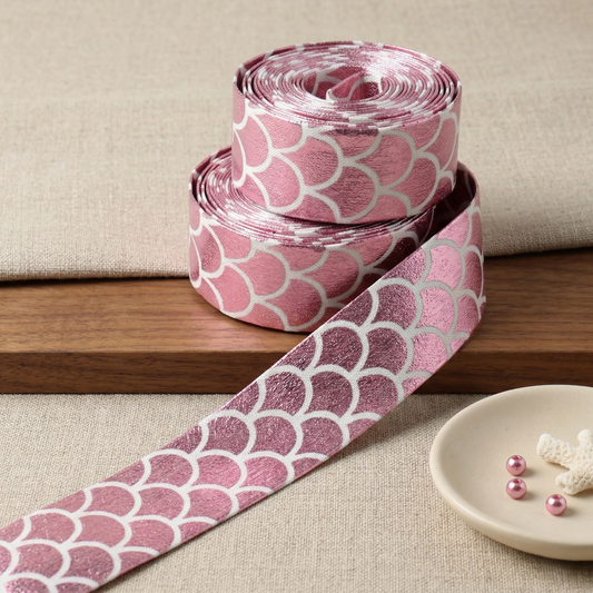 🧜♀️ Schillerndes Meerjungfrauen-Stoffband mit Metallic-Laminierung ✨