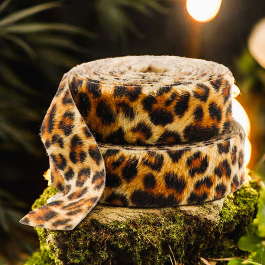 🐆 Edles doppelseitiges Samtband mit wildem Leoparden-Muster ✨in 22mm
