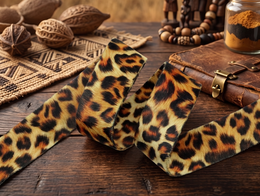 🐆 Edles doppelseitiges Samtband mit wildem Leoparden-Muster ✨in 22mm