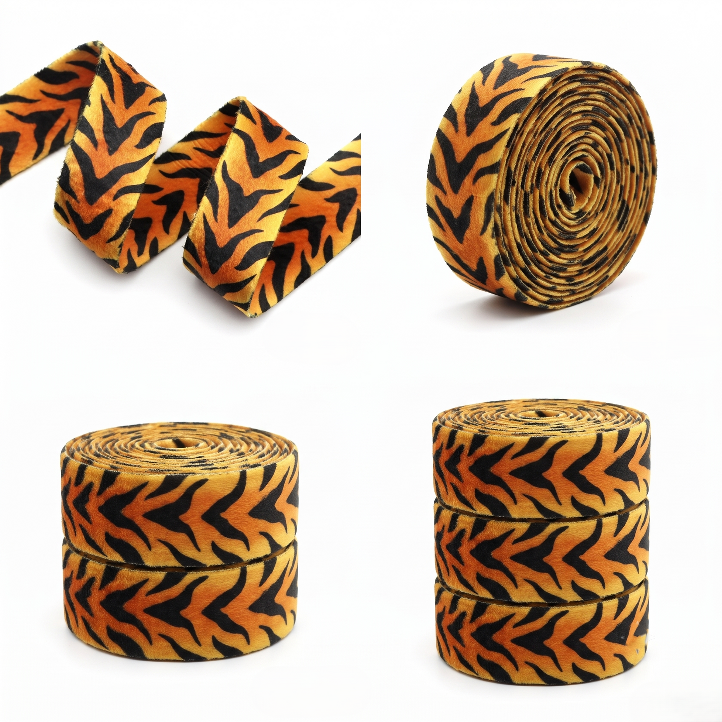 🐯 Wildes Tiger Animal-Print Samtband für tierisch gute Designs 🐅 in 22mm