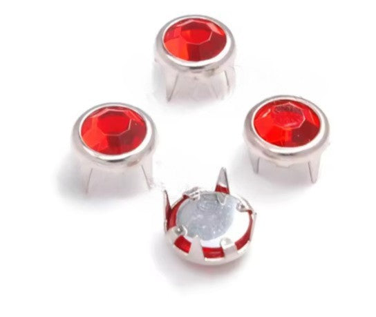 Strass-Krallen-Nieten 8 mm – Funkelnde Vielfalt in Blau (10er Pack)