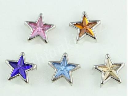 🌟 „Himmlischer Glanz für Deine Unikate – Strahlende 15 mm Strass-Krallennieten in Sternform“ ✨