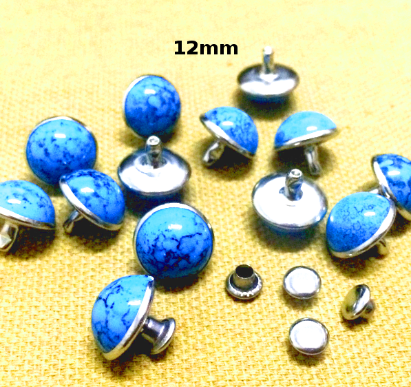 Niete Malachit Blau und Grün