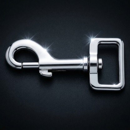 „Sicherheit in 20-40mm Größe – Hochbelastbare Bolzenkarabiner in glänzendem Verchromt“ 🐕 ⚙️ ✨
