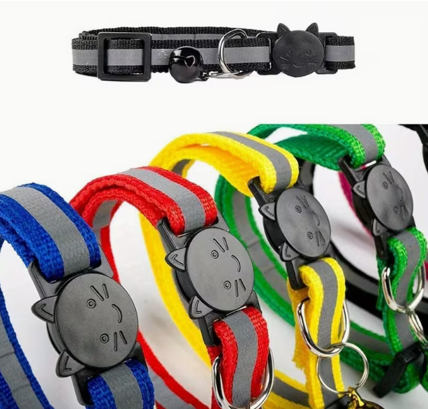 Klickverschluss mit Katzenmotiv – 10 mm PVC, Schwarz