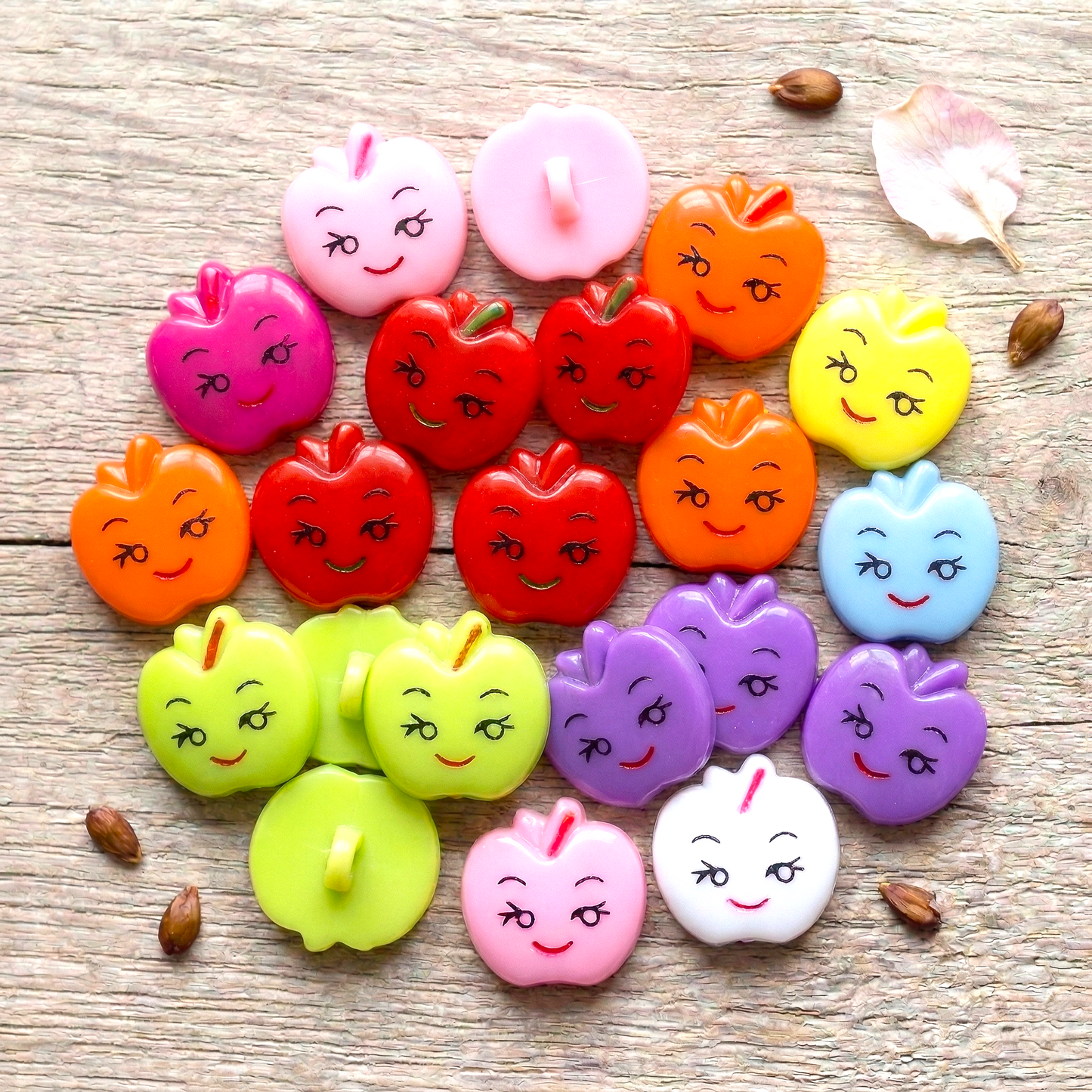 Plastic button Apple