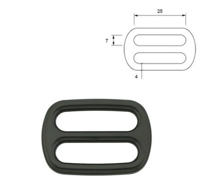 Schieber aus Metall, Stark in Schwarz