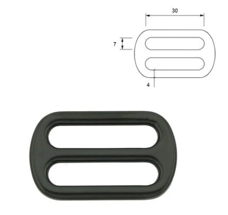 Schieber aus Metall, Stark in Schwarz