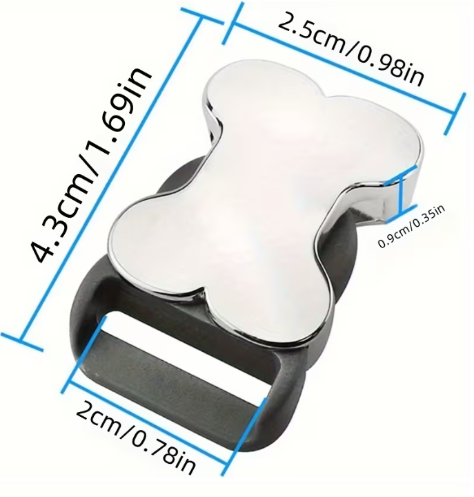 Premium Knochen Klickverschluss | Chrom-Finish, Leichtgewicht