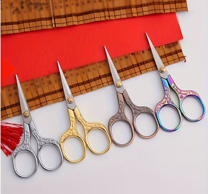 Vintage Edelstahl-Schere "Floral" 12,7 cm – Präzise Schere