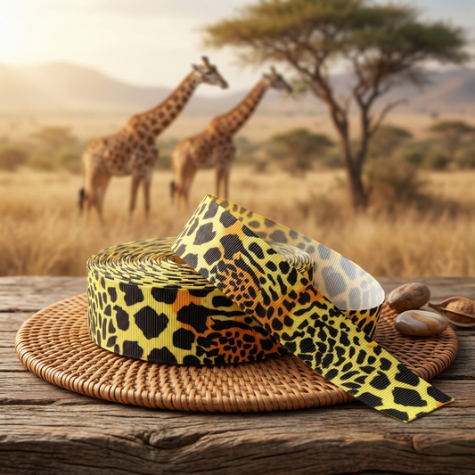 Giraffe pattern ribbon – 22mm