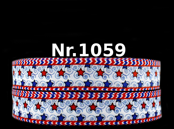 Patriotisches Sterne-Band mit Zackenrand – 22mm