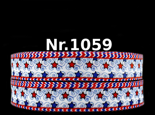 Patriotisches Sterne-Band mit Zackenrand – 22mm