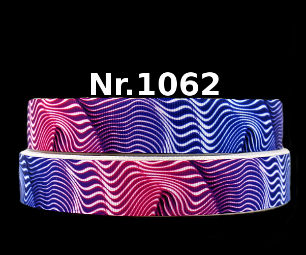 Wellenmuster-Band im Rot-Blau Farbverlauf – 22mm