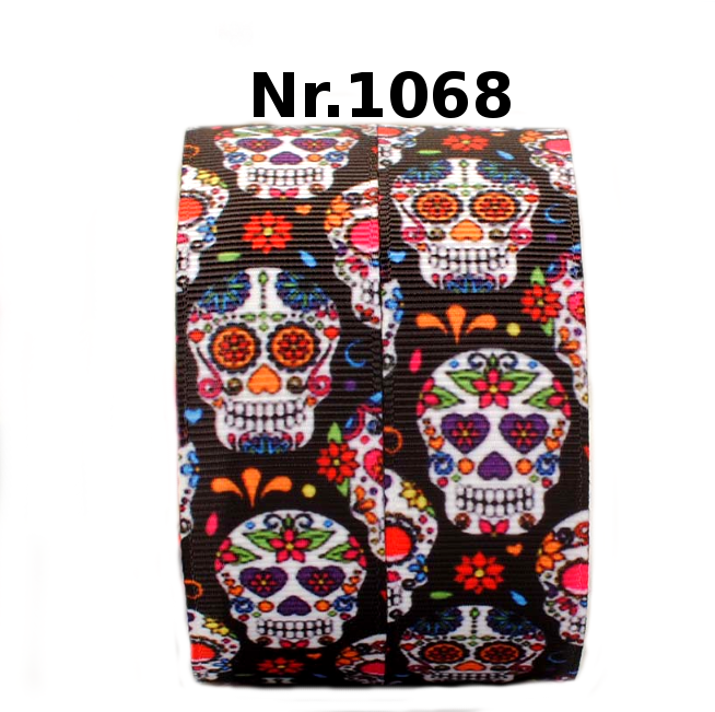 Mexikanisches Sugar Skull Band – 22mm